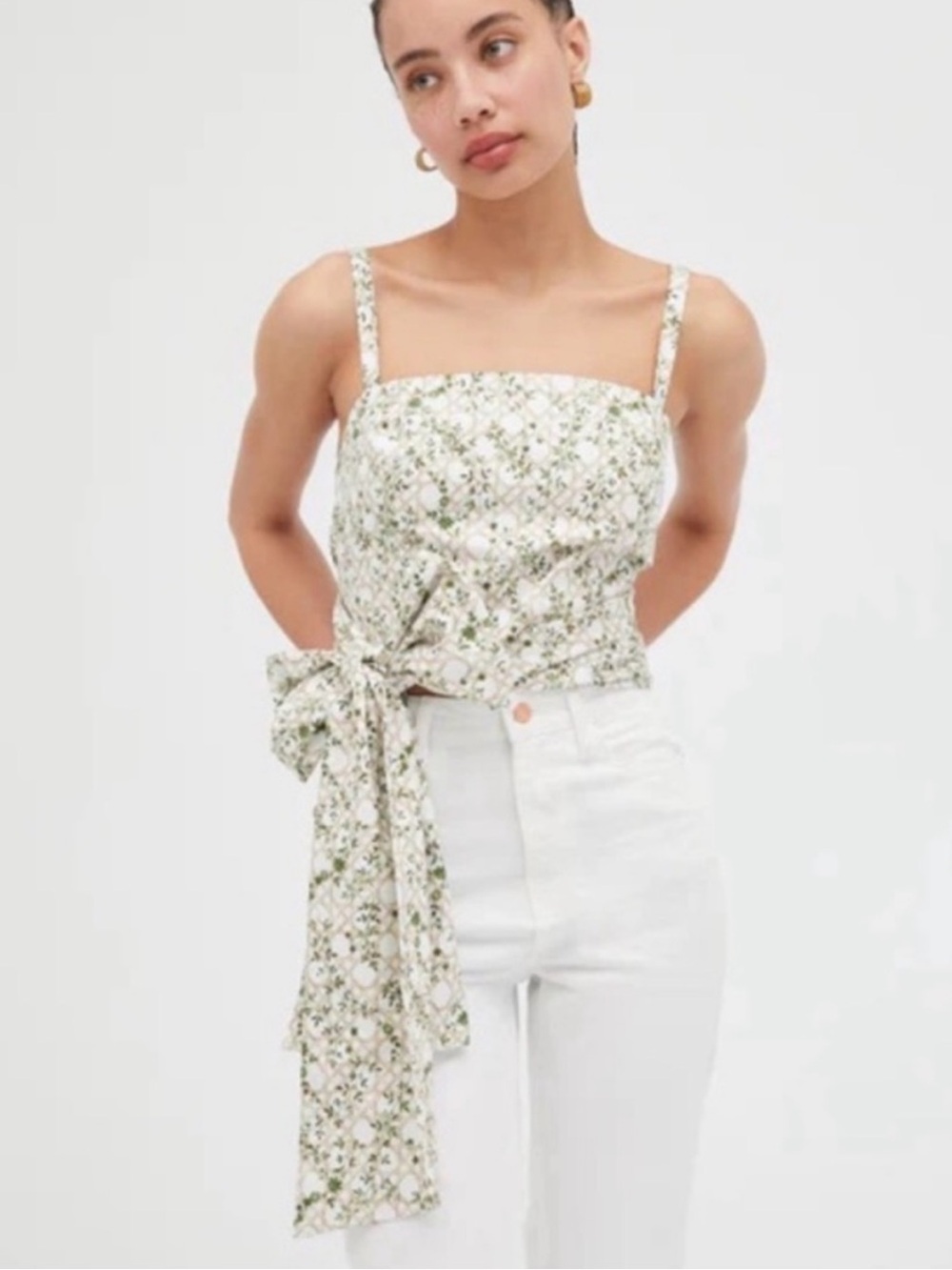 Hill House Home The Miranda Top in basketweave vine print XS